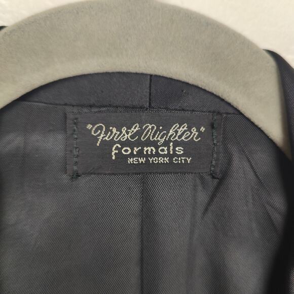 Vintage First Nighter‎ Formals Blazer Mens 39R Green Blue Shift Metallic Shimmer - Picture 6 of 10